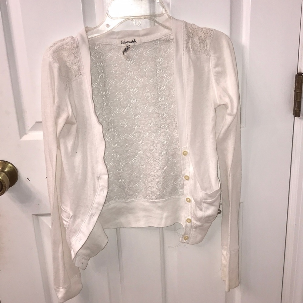 White cardigan